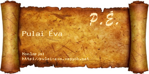 Pulai Éva névjegykártya